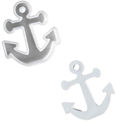 ALEFBET Silikonformen Gießformen, Silikonform Maritim Dekorationen, Gipsformen zum Gießen (Anker A)