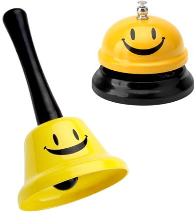 APOMOONS 2Pcs Tischglocke, Tischklingel, Glocken, Bell, Handglocke, Glocke zum AufhäNgen, Rezeptionsklingel, Rufglocken, Kleine Glocke Schule für Restaurant KüChe Hotel Bar Zoohandlung