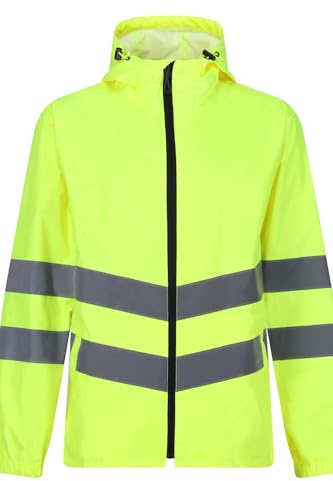 Regatta Professional Men's Hi-Vis Pro Waterproof Reflective Packaway Work Jacket