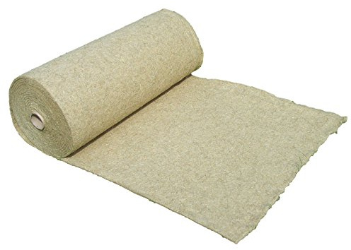 Tapis de Culture composé à 100% de Chanvre, 0,8m de Large, 15m de Long,Environ 1cm d'épaisseur(€ 8,97/m²), adapté à la Culture, cresson et germes (microgreens), Germination des graines, Jardinières