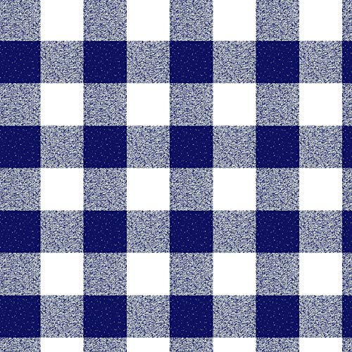 Wachstuch Wachstischdecke Tischdecke Gartentischdecke Klassik Kariert Blau Breite & Länge wählbar 110 x 150 cm Eckig abwaschbar