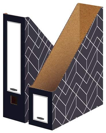 Bankers Box Décor Heavy-Duty Cardboard Magazine File Spine Width 10cm (Pack of 5) Urban Slate Blue