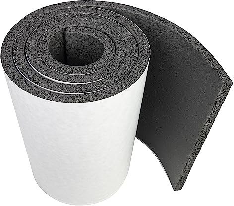HASKYY 0,5QM Premium Dämmmatte Akustikmatte selbstklebend Auto Wohnwagen Schallschutzmatte Schaumstoffrolle Mattenrolle 25x200x1,3 cm Feuerfest Wasserdicht Schaumstoffplatte Moosgummi