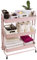 Craftelier - Großer Metall-Organisationswagen mit 3 Fächern | 4 Rollen 360º drehbar mit Bremsen auf 2 Rollen | Gesamtgröße: 71,2 x 61 x 29 cm - Fachtiefe: 6,6 cm | Farbe Rosa