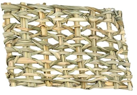 Hasengrastunnel | Handgewebtes Versteck-Grasspielzeug | Kleines Haustier-Grashaus | Interaktiver Kaninchentunnel für Kaninchen, Meerschweinchen und Hamster | Natürliche gewebte Grasbettwäsche