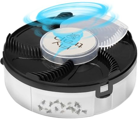 Trappola per mosche elettriche Automatico catcher fly USB Fly Catcher Electric Catcher a mosca interna staccabile trappola da mosca rotante silenziosa per la cucina della camera da letto, killer di