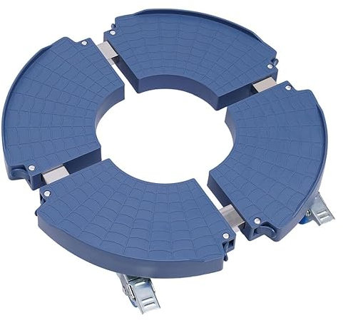 Rullo per piante rotondo, 400 kg, regolabile, 40 – 58 cm, per grandi vasi di fiori e fioriere su ruote, per esterni, resistente alle intemperie, pannelli di plastica per esterni