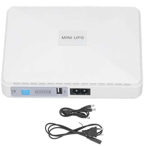 Mini Batterie de Secours UPS, Alimentation sans Interruption de Batterie de Secours UPS 8800 mAh pour caméra de sécurité Modem routeur