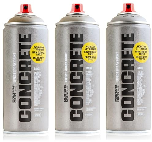 Montana Cans - Beton Effekt Sprühdosen 3x400ml Concrete Effect Spray - Graustufen