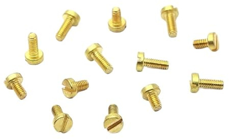 100pcs M1.2 M1.4 M1.6 M2 M2.5 M3 Brass Copper Slotted Cap Head Column Round Cheese Head Screw Bolt Length 2-10mm DIN84 GB65(M2x3mm)