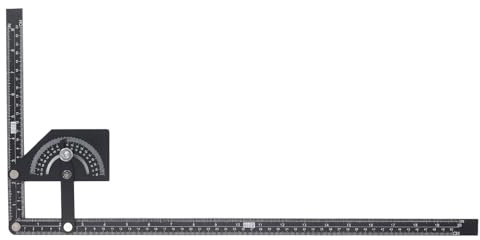 DUIMIMI Universal 0-180° Bevel Protractor Aluminum Angle Finder Ruler for Woodworking and Construction, Adjustable Measuring Tool for Inside, Outside, and Bevel Angle Transfer