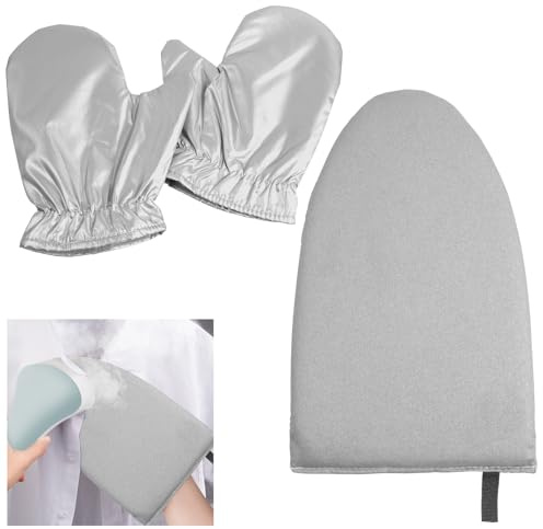 Vicloon 3 stycken ångstrykhandskar, strykhandskar med fingerslips, hållbara/värmebeständiga, skyddande handskar för strykning av kläder