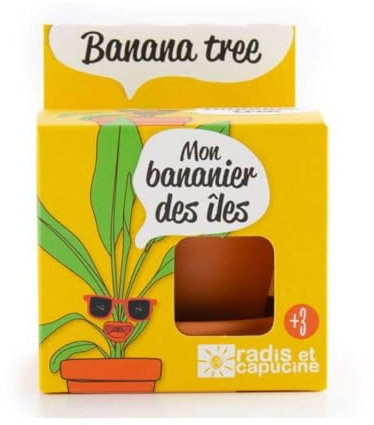 Radis et Capucine - Pot avec coupelle - Bananier - 8 cm