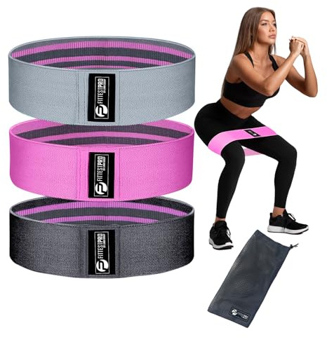 Limm Leg Bands for Legs and Butt - Booty Resistance Hip Bands for Working Out - Fitness Loops to Activate Legs, Thighs, Bootie, Glutes and Core - Premium Elastic Non-Slip Cotton Fabric Bands
