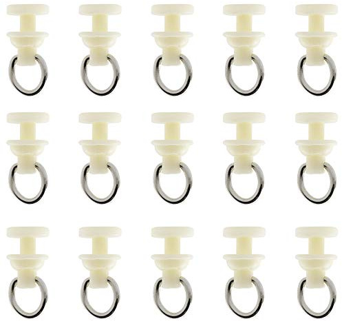 WHYHKJ 50pcs Curtain Track Glider Rail Curtain Hook Rollers Window Shower Curtain Tracks Accessories