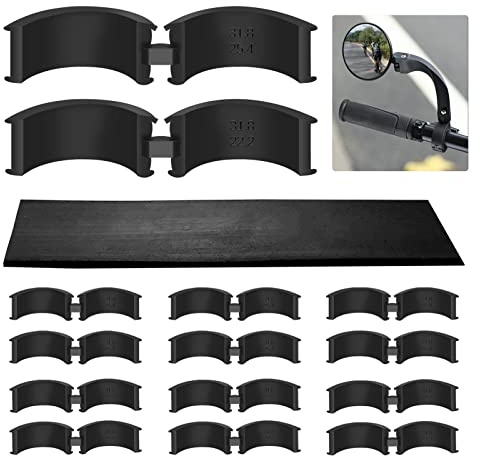 12 Pcs Bicycle Handlebar Rubber Gasket & 1 Rubber DIY Gasket, Anti-Vibration and Anti-Slip Handlebar Stem Shim Spacer Adapters to Fit 22.2/25.4 mm to 31.8 mm Bike Stem for Road Mountain Bikes.