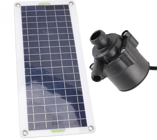 Kit de Bomba de Agua Solar con Panel Solar de Polisilicio de 30 W (sin Función de Almacenamiento de energía) y Bomba de Agua de 12 V CC de 19 W para Fuentes Alimentadas por el
