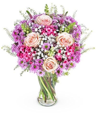 Hand-Tied Fresh Pink Flower Bouquet : Delivered for Birthdays & All Occasions! - Standard