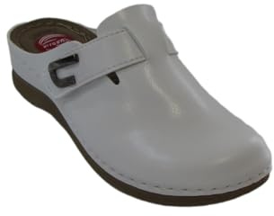 Dr Punto Rosso ZS617 Zuecos Mules Zapatillas Zapatos, Mujer, Blanco, EU 41