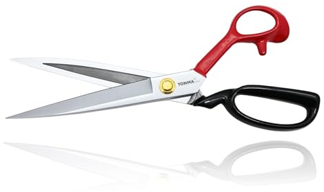 TONMA Fabric Scissors [Made in Japan] 12 inch Professional Tailor Sewing Scissors for Fabric Cutting, Commercial Heavy Duty Stainless Steel Dressmaking Shears for Leather Carpet Upholstery Crafting