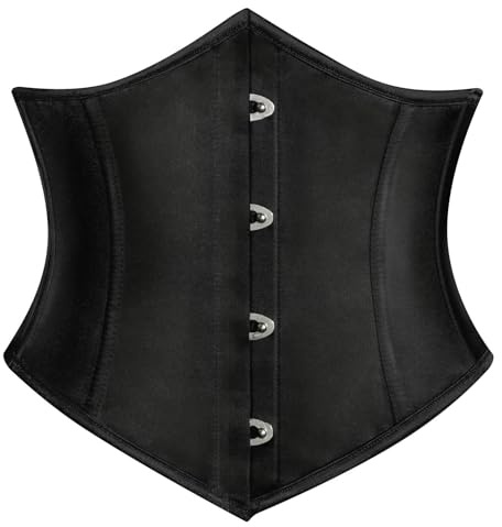 Scarlet Darkness Corset Belt for Women Fishbone Wide Waist Corset Pirate Belt Black Size 12
