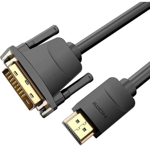 Watio Wave DVI/HDMI-omvandlare - 3 m adapter, svart, inkluderar 1 DVI-port och 1 HDMI-port, lämplig för högkvalitativ digital video.*