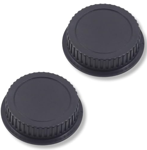 KEQAR 2 pezzi Cappuccio antipolvere, Protegge la lente posteriore dell'obiettivo, Canon EF, Tappo posteriore copriobiettivo di qualità, Compatibile con obiettivo Canon, obiettivi Canon EOS EF (Nero)