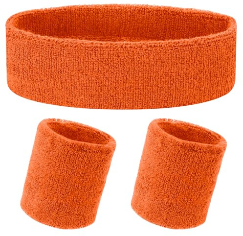 Yolev Conjunto de cintas para el sudor, cinta deportiva para la cabeza y muñequeras deportivas, conjunto con 1 cinta para la cabeza y 2 muñequeras, para hombres y mujeres deportivos, negro y verde