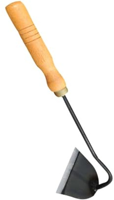 Toyvian Bêche de Jardin Acier Portable avec Manche Bois Outil Léger pour Binage Désherbage et Transplantation Adapté Hommes Femmes