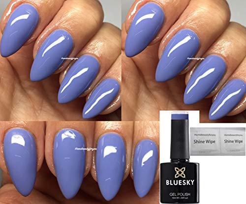 Bluesky Gel Nail Polish LILAC LIGHT PURPLE PRETTY PERIWINKLE BLUE BP19 UV LED Soak Off 10ml (Requires Drying under LED/UV Lamp)