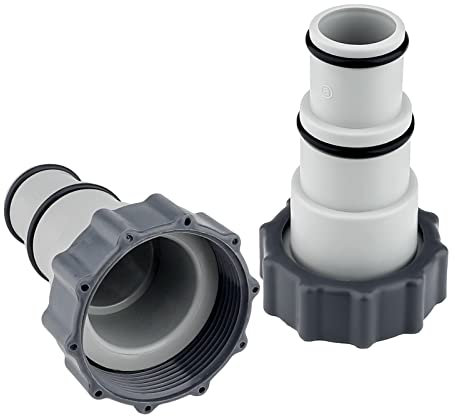 2 Pièce Adaptateur Tuyau Piscine, Adaptateur Tuyau avec Bague D'étanchéité pour Pompes à Connexion Filetée