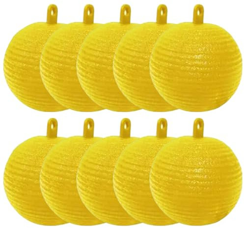 Bouchettes collantes pour Les Plantes, 10pcs Boule de Mouches de Fruits, 3 Pouces Poule à Mouche Fruits, Multifonction pour Jardin