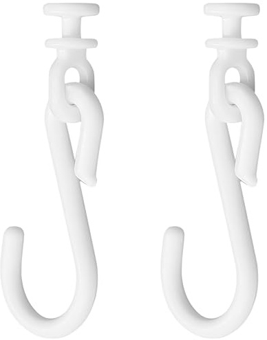 50 Pairs of Curtain Track Roller Hooks – Plastic Curtain Pulley with Hook