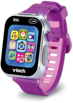 VTech - KidiZoom SmartWatch DX4 Violette - Montre Digitale Enfant 16 en 1 avec Écran Tactile Couleur, Jeux, Applications, Appareil Photo et Vidéo - Cadeau Enfant Dès 5 Ans - Contenu en Français