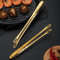 Stainless Steel Grill Tweezers Set, for Cooking Various Foods on the BBQ (Gold)