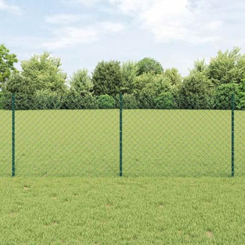 Recinzione a bastoncini, recinzione con palo verde, 0,8 x 10 m, in acciaio, per giardino, recinzione di sicurezza