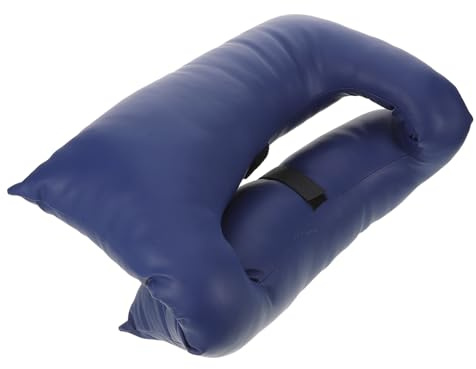 FRCOLOR Cojín Asiento Inodoro Elevado Acolchado 40,6x40,6 Cm Color Azul Marino Piel, Almohadilla Lavable para Personas Mayores con Movilidad Reducida, Soporte Cómodo para Baño Seguro