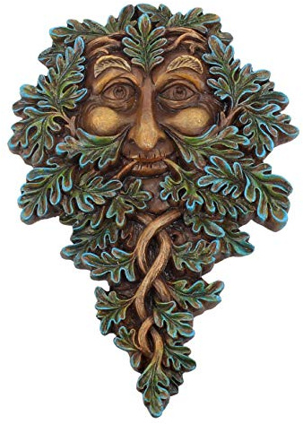 Nemesis Now D3563J7 Oak Guardian Wall Plaque 19.5cm Green, Resin