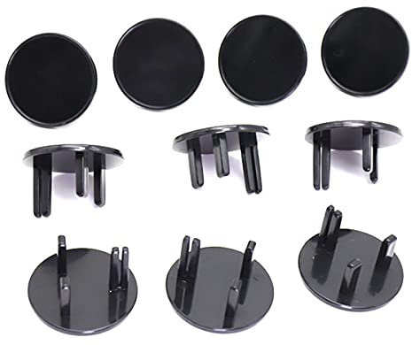 Plug Socket Cover, 10 Pcs Round UK Plug Socket Cover Child Proof Safety Protector Guard Caps, Black