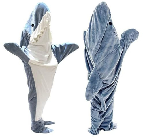 Wishstar Sac de Couchage Portable, Sac de Couchage en Forme de Requin, Taille XL