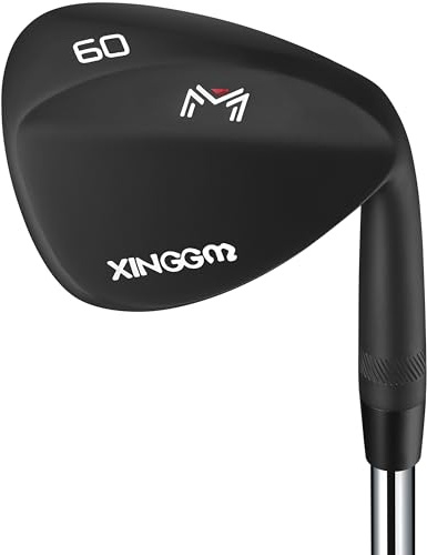 XINGGM Forged Golf Wedge for Men - 60 Degree Lob Wedge Right Hand, Milled Face for More Spin,Easily Escape from Bunker (Black)