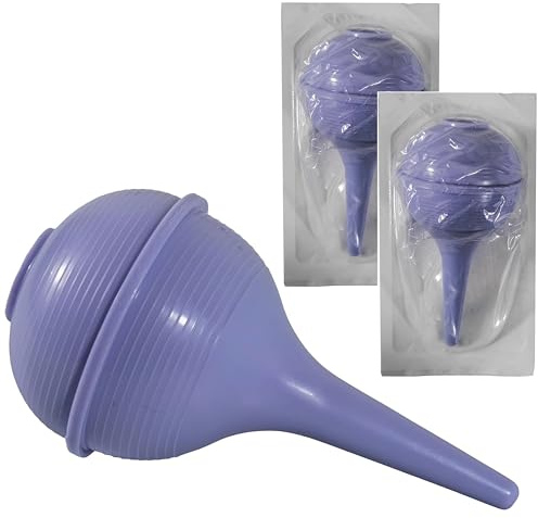 Vakly Rubber Ear Bulb Syringe (2 Pack) – Sterile Ear & Nasal Cleaning Suction Bulb for Ear Wax Removal, Gentle Ear Washer for Baby & Adults
