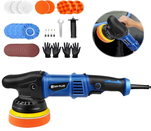 Electric Car Polisher Kit, 920W Rotary Car Polisher Buffer, Portable Buffer Polishing Machine Kit, Waxing Machine 6 Variable Speed Polish Towel Pad Kit for Car Polish, Floor Waxing, Metal Descaling