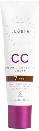 LUMENE CC Cream Crema Correzione Colore con SPF 20 e Copertura Media per Tutti i Tipi di Pelle, Vegana 30 ml Deep