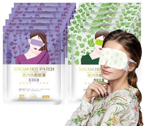10 Mascherine per occhi riscaldanti, Maschera per occhi a vapore, Comprime per gli occhi caldi, Eeye patch, Lavanda vapore maschera per occhi, Allevia la tensione e dona relax agli occhi secchi