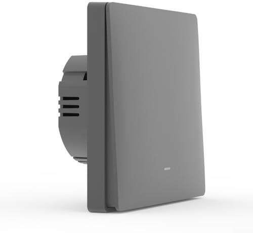 Smart Light Switch, For Tuya For ZigBee Smart Wall Light Switch No Neutral Wire Required No Capacitor Required, For Smart Life App Control(1 on gray)