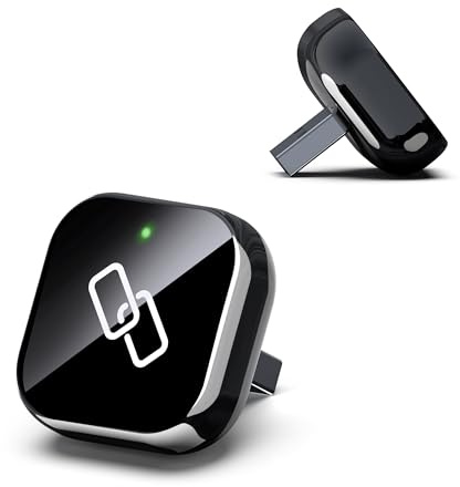 SrixTek Apple CarPlay Trådlös Adapter, 2025-uppgradering, USB-dongel för iPhone, Trådbunden Till Trådlös Konvertering, Plug and Play, Kompatibel Med iOS10+ (Djupsvart)