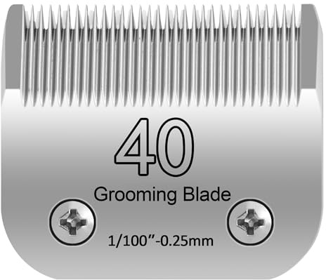 OwnLifeYF #40 Ersatzklingen für Fellpflege, abnehmbare Klinge, kompatibel mit Andis/Wahl/Oster Hundeschermaschinen, 0,25 mm (S40)