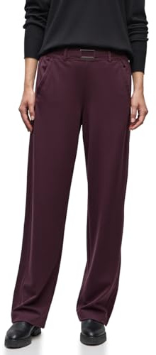 Street One Pantalones de Pierna Recta para Mujer 3817213 con Detalle, Color Baya Jazz, 44W x 30L