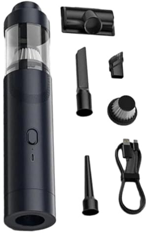 Fokayo Aspirateur sans Fil Bgnie Slim V8 Mate pour Voiture, Puissance élevée 13 000 Pa/30 AW, souffleur d'air Portable avec Moteur sans balais et bac à poussière Grande capacité. (Black)